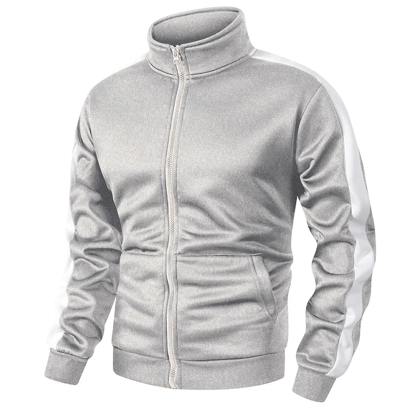 HooThreads Men's Colorblock Patchwork Fleece Lined Sporty Jacket