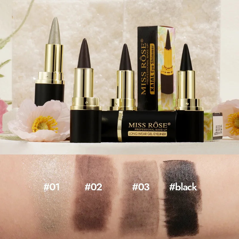 Gel Eyeliner, Quick-Dry Matte Smudge Proof Waterproof Eye-liner Pencil For Women Girls Daily Party Stage Makeup