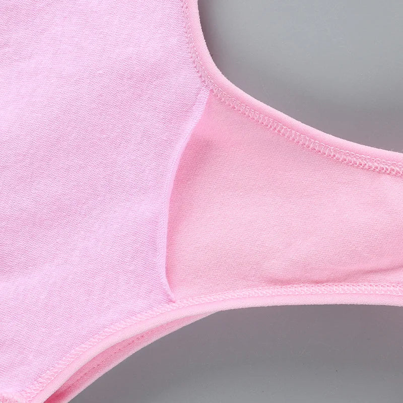 1/3PCS Teenage Girls Training Bras Vests Puberty Adolesent Students Underwear Brassiere Letters Wireless Children Tube Tank Tops