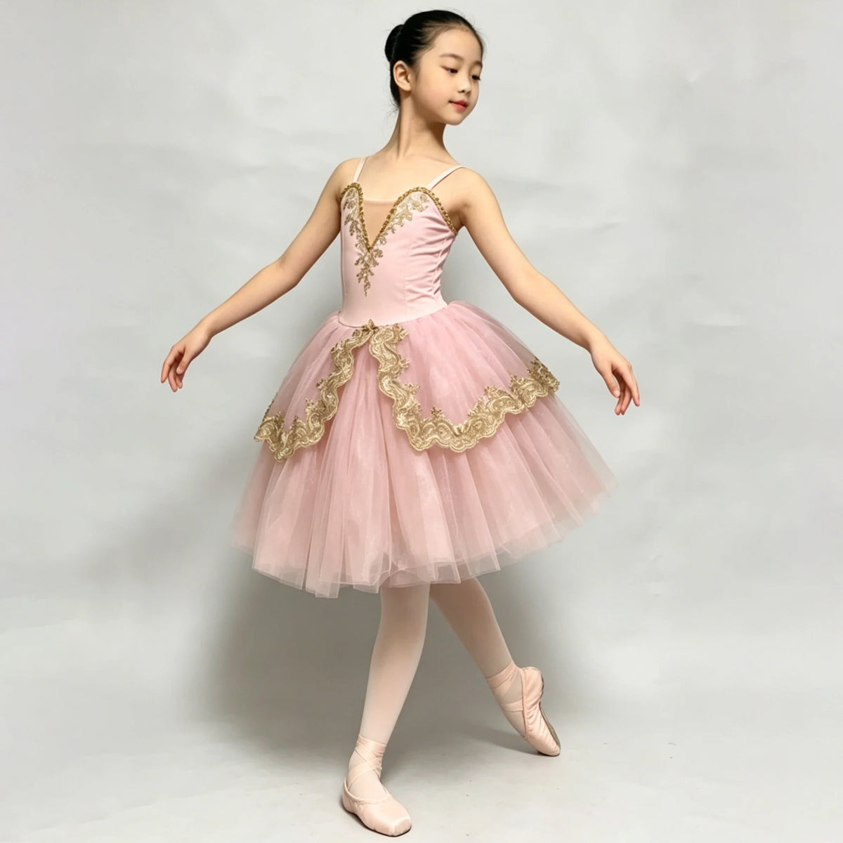 Adults Children Embroidery Gauze Lyrical Contemporary Dance Costume Group Party Stage Tutu Adult Kids Competition Dance Clothes
