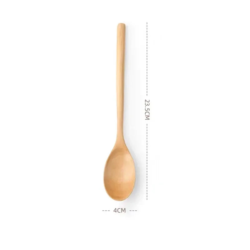 2pcs Wooden Soup Spoons - Phoebe Wood Kitchen Utensils 23.5cm