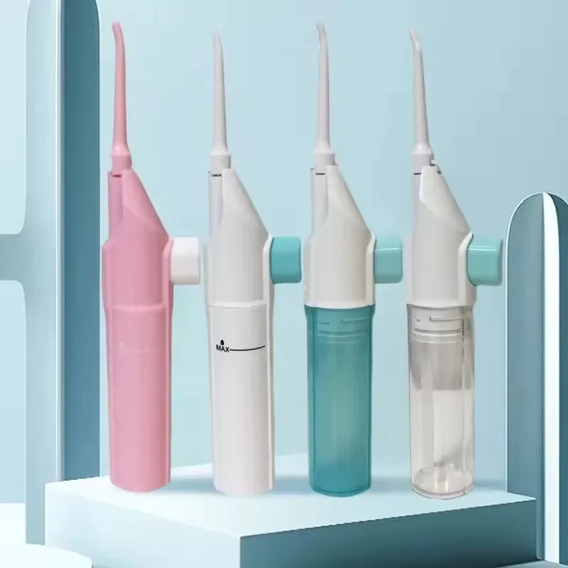 Portable High Pressure Oral Irrigator Household Dental Floss Manual Water Toothpick for Teeth Cleaning