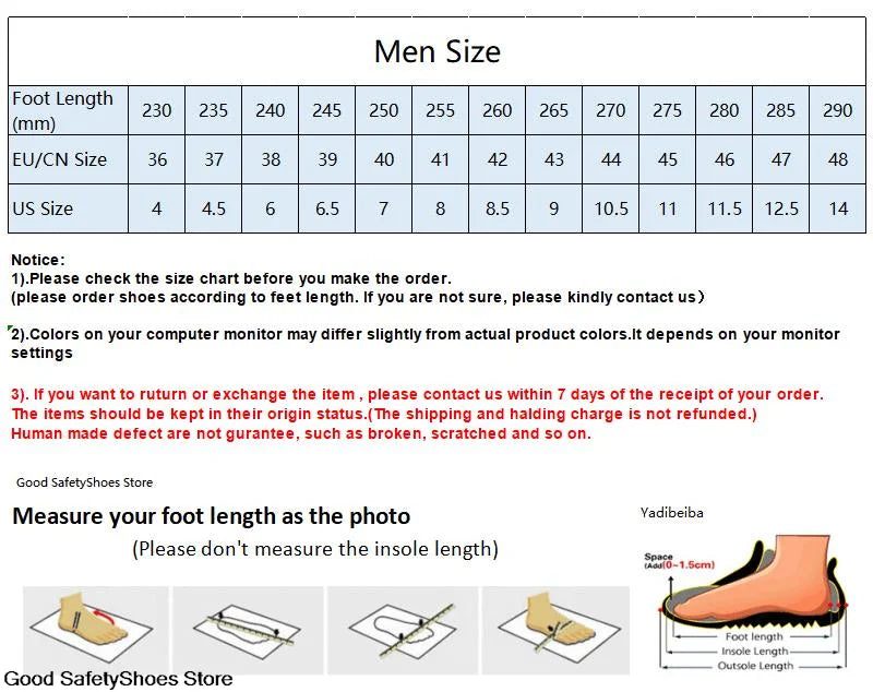 Safety Shoes Men For Work Sneakers Women'S Men Steel Toe Work Shoes Security Protective Shoes Lightweight Anti-Smash Anti-Puncture