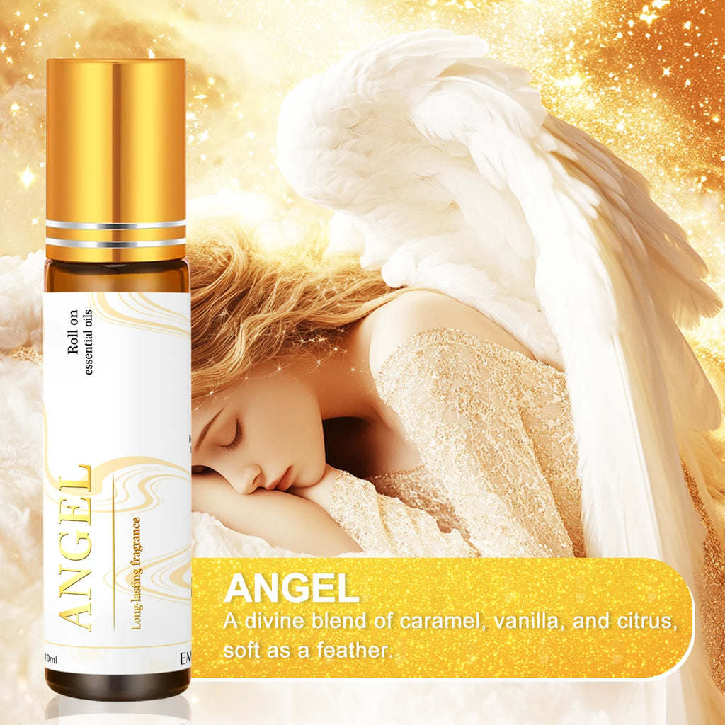 10ml Angel Roller Essential Oil  Rollerball Perfume Long Lasting Scent Mini Holiday Gifts