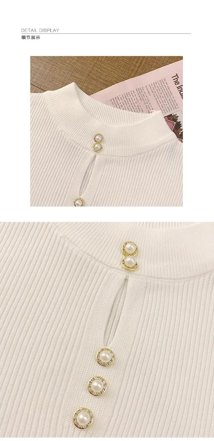 2026 Spring Autumn Korean Fashion Solid Sweater Women Short Sleeve Tops Pull Femme Casual Slim Female Pullover Knitted Clothes