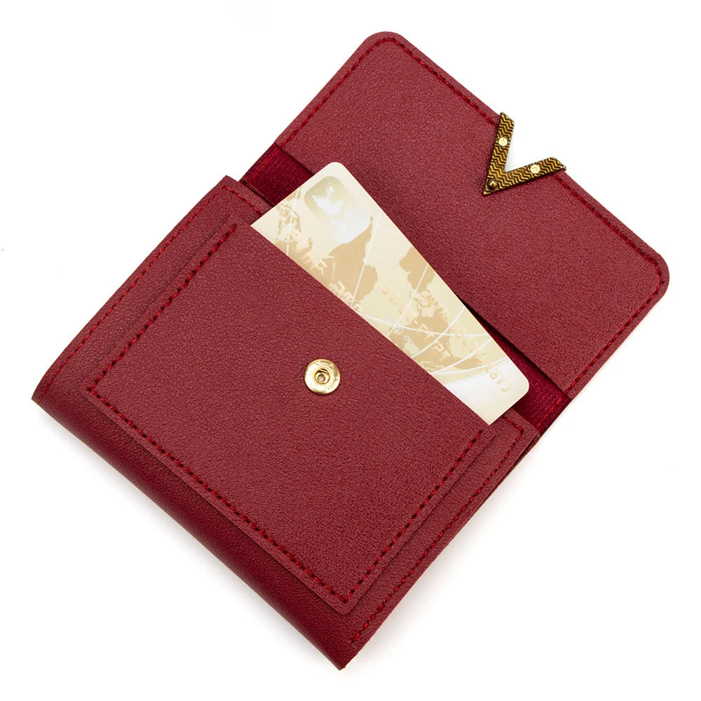 CNGRANDBAG Women's Personalized PU Leather Tri-Fold Wallet