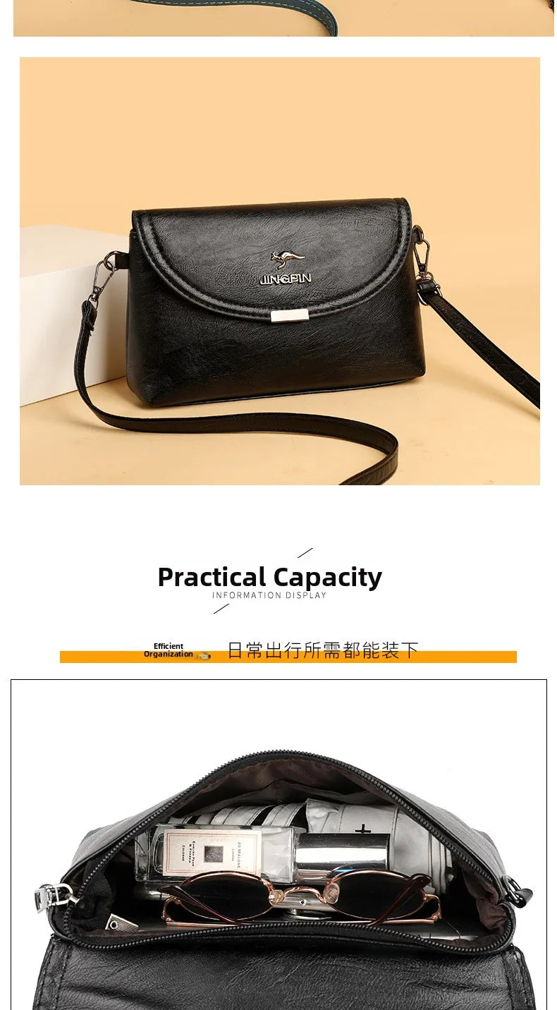 Fashionable High-End Feelings Women's Crossbody Bag Casual Versatile Single Shoulder Bag Large Capacity Mom Bag Shopping Stre...