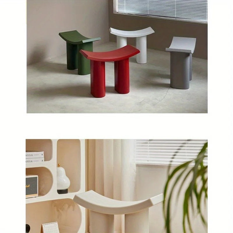 Nordic Dumbo shoe changing stool Internet celebrity plastic children's stool home door low stool entry light luxury modern simp