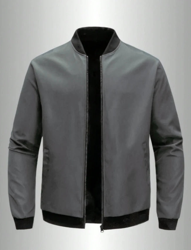 Mens Lightweight Baseball Collar Jacket For Spring And Fall Casual Thin Coat Trendy Business Wear