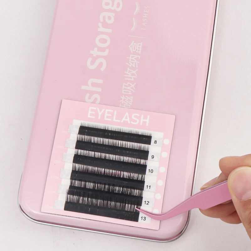 Magnetic False Eyelash Glue Cup Tweezers Holder Soft Anti Fall Board Pallet Specialized Eyelash Extension Tools Kit Box Plate DI