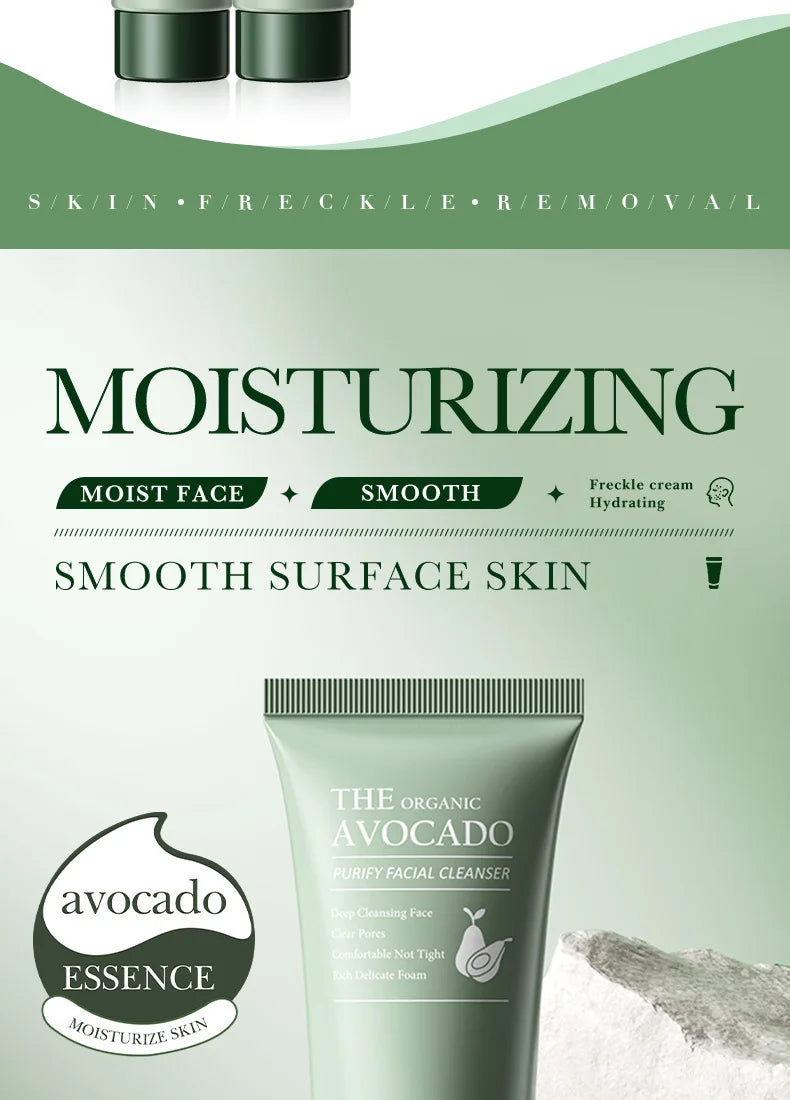 SADOER Avocado Skincare 6-Piece Set - Cleansing, Moisturizing, Care
