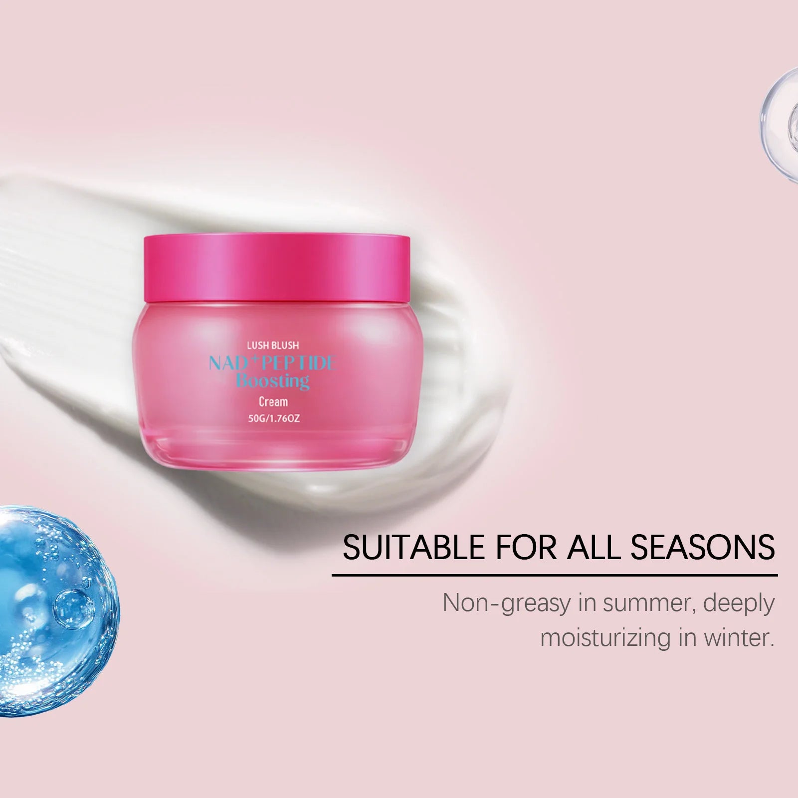 NAD+ Peptide Boosting Cream Anti-Wrinkle Firming Lifting Hydrating & Repairing Face Cream for Sagging Skin Daily Skincare