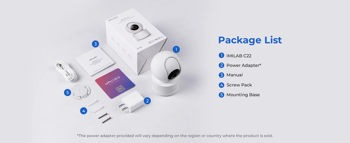 IMILAB Baby Monitor Indoor Security Camera with AI Detection Night Vision 2-Way Audio 360° PTZ Compatible with Xiaomi Home App