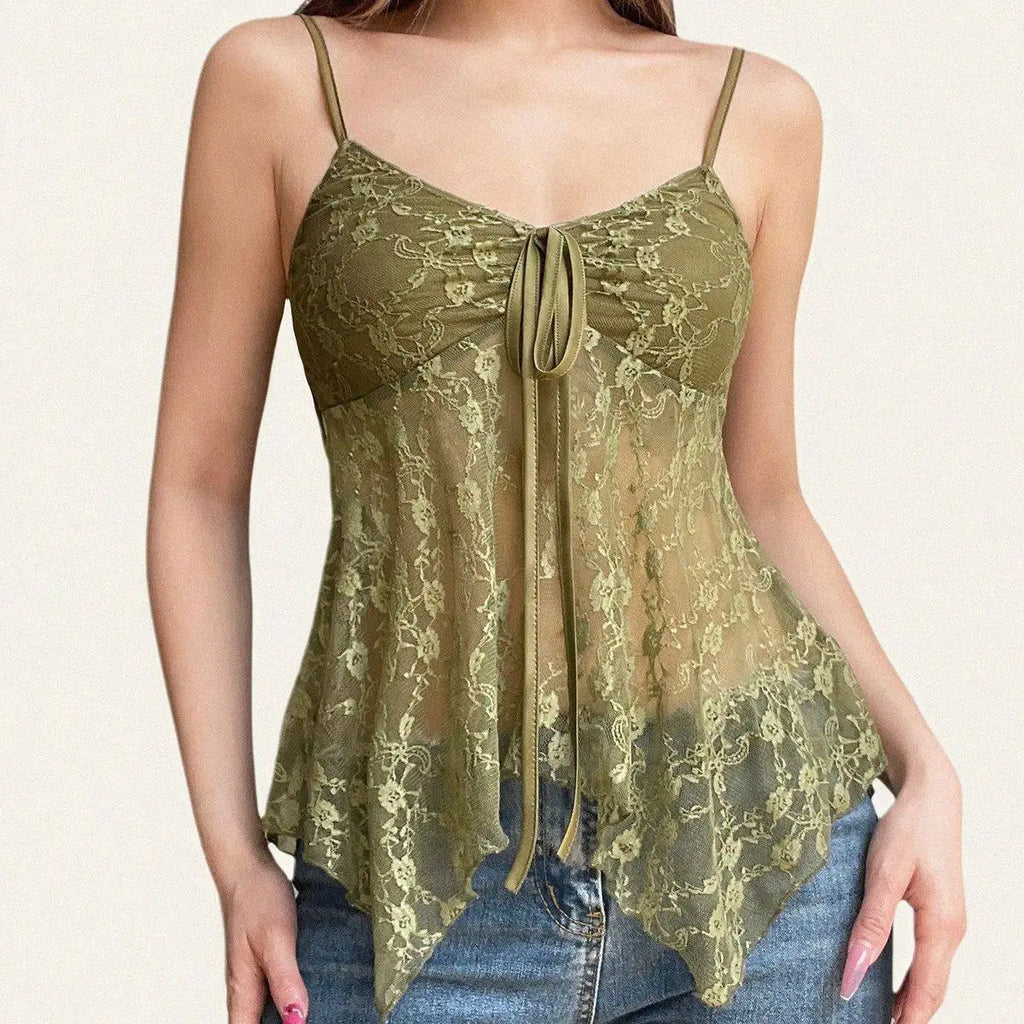 New Arrival Women Fashion Sexy Spicy Green Cami Top Off Shoulder Slim Fit Stylish Streetwear Trendy Sleeveless Vest