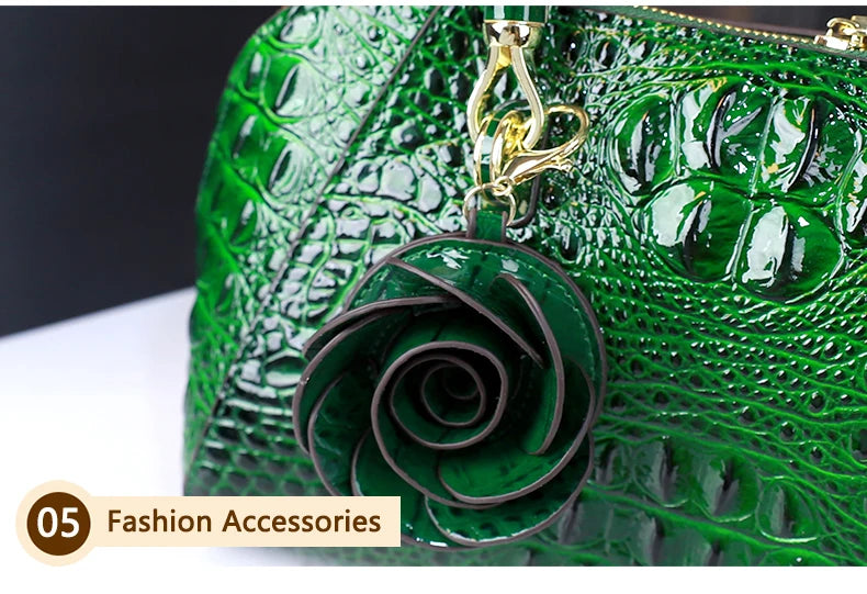 Crocodile Pattern High-End 2025 New Retro Fashion Handbag, Large-Capacity Texture, Single-Shoulder Crossbody Bag, Pillow Bag