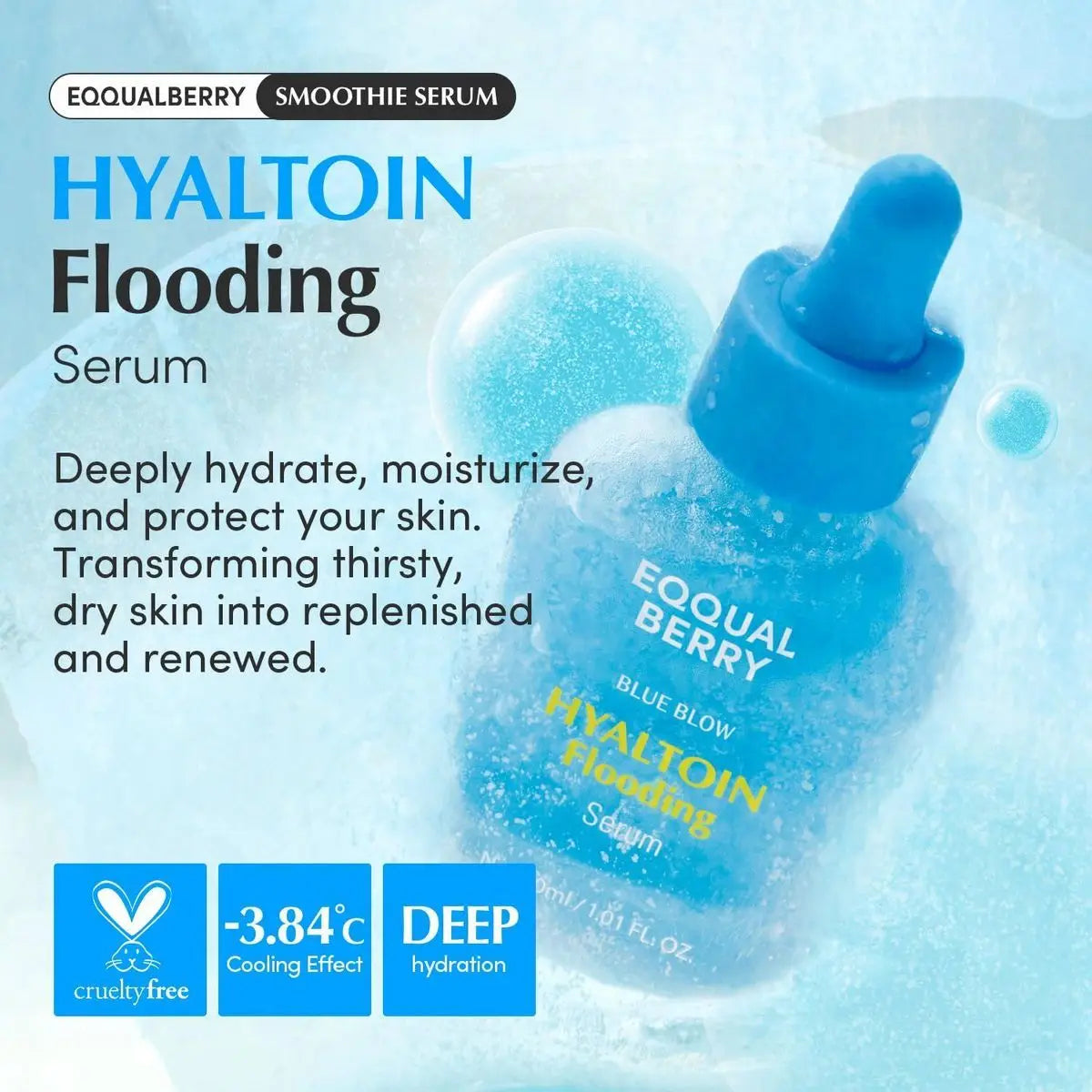 EQUAL‑BERRY Korean Original 30ml Hyaluronic Acid Ampoule Essence For Improve Dry Skin Lasting Moisturizing Antioxidant Repair