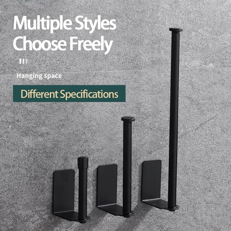 Toallero de cocina de acero inoxidable, soporte para papel de cocina, organizador debajo del fregadero, estante de almacenamiento alargado, accesorios para fregadero SNJ007