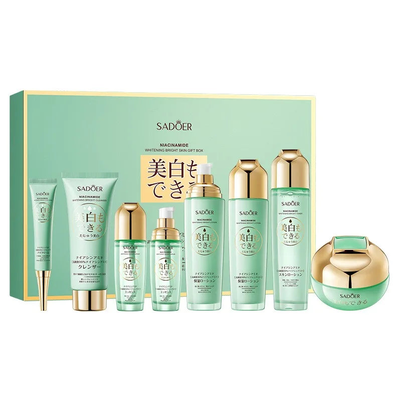 Niacinamide Whitening Skin Care Set Cleanser Toner Serum Eye Cream Face Cream Face Whitening Anti-Aging Wrinkle Skin Care