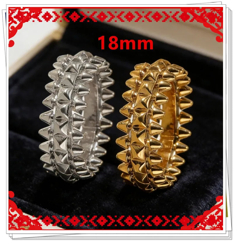 18mm Geometric Women Ring Made Of Sturdy Copper For Everyday Elegances