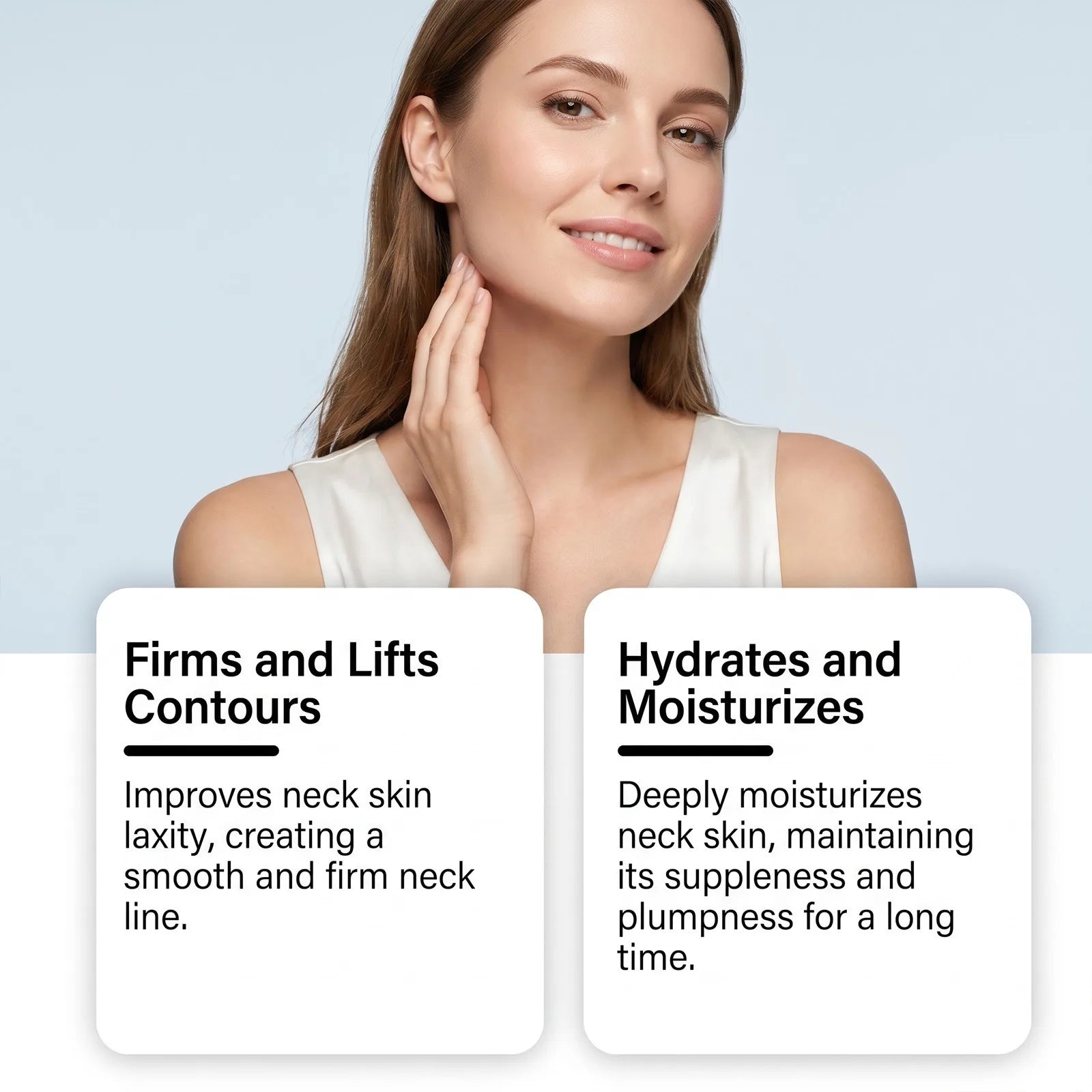 Tri-Lifting Peptide Neck Firming Moisturizer Hydrating Neck Cream Lines Tighten Neck Contour Smoothing Dull Skin Neck Care Cream