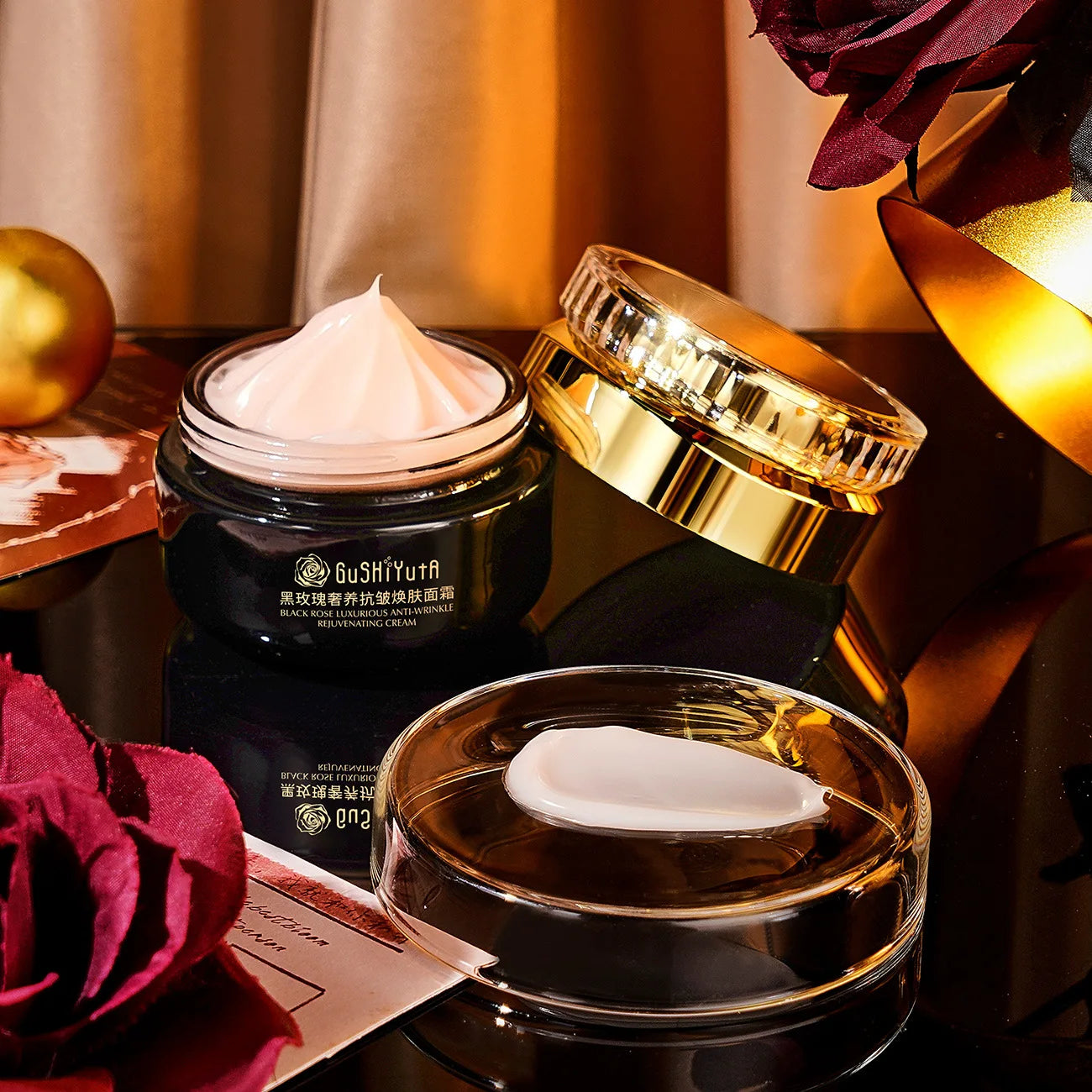 Black Rose Instant Face Lift & Firm Skin Cream Sustainable Face Lifting Reduces Fine Lines Gentle Moisturizing Care Cream