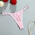 Sexy Women's Satin Soft G-Strings Thongs T-Panties Low Waist Bow Briefs Shorts Comfortable Female Underwear Трусы Женские