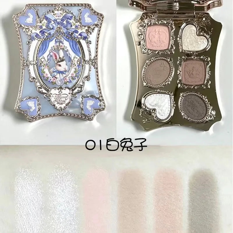 Flower Knows Sweetie Bear Highly Pigmented Eye Makeup Palette Eye Shadows Long Lasting Matte Shimmer Finish Cosmetics Kit