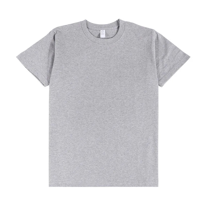 Men's Heavyweight Cotton T-Shirt - Loose Fit Crew Neck Short Sleeve