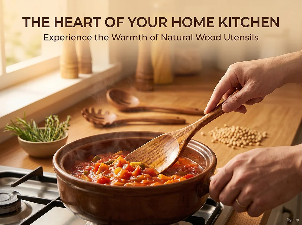 10pcs Wooden Spoons For Cooking Wooden Utensils For Cooking Teak Wooden Kitchen Utensils Set