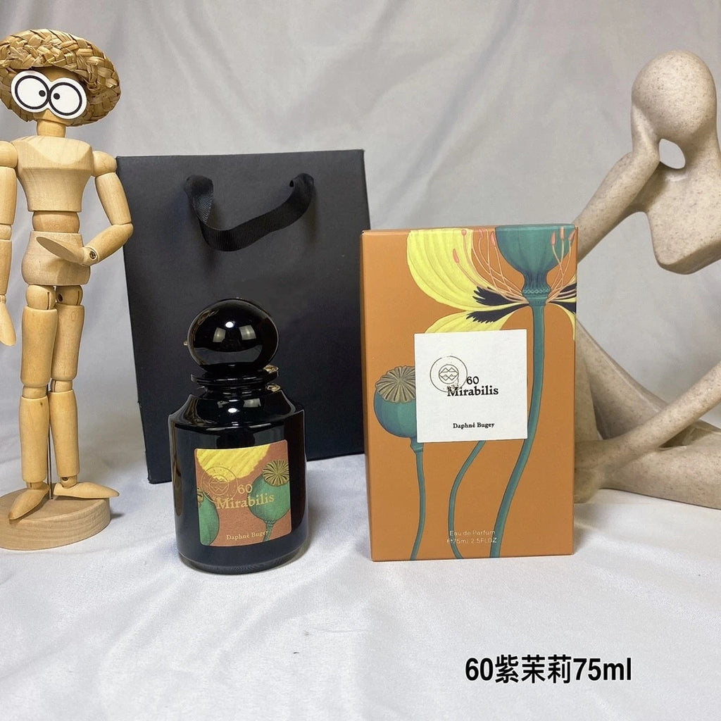 Dark Glossy Sphere Cap Bottle with Green Label, Warm Cool Woody Incense Unisex Fragrance, Luxury Niche EDP Spray 75ml
