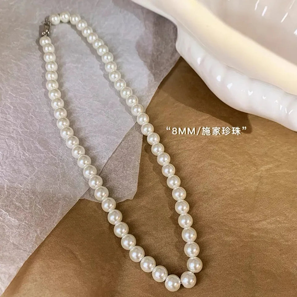 Multi-Layer Imitation Pearl Bead Necklace for Women