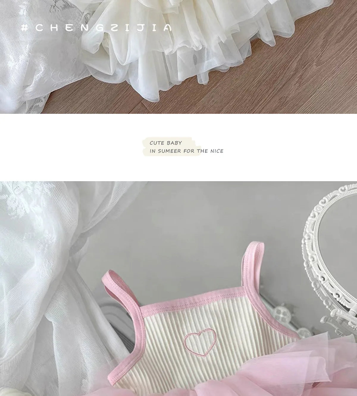 ZOETOPKID Summer Girl Princess Dress Stylish Baby Strap Vest Layered Dress Korean Puffy Mesh Skirt Toddler Kids Trendy Skirts