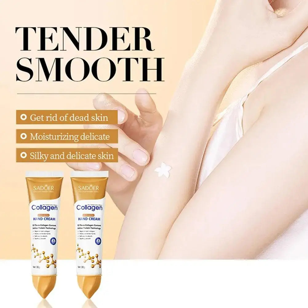 3pcs Sakura/Collagen Hand Cream Hydrating Moisturizing Cherry Blossom Essential Oil Deep Repairing Smoothing Hand Care Cream