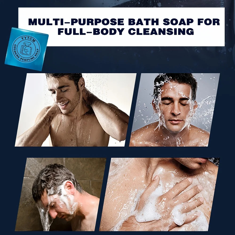 Men's Cologne Handmade Soap – Essential Oil Fragrance Bar for Face & Body (70g)
