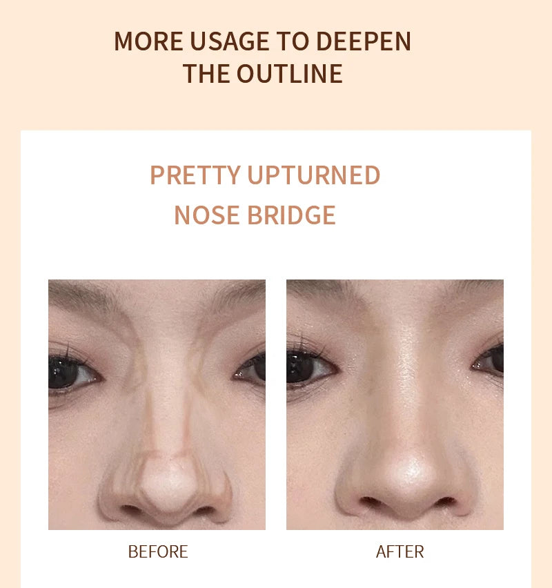 Herorange Valentine's Day Gift Contour Stick - 2-in-1 Nose & Face Sculpting Pen with Brush, Suitable for All Skin Types