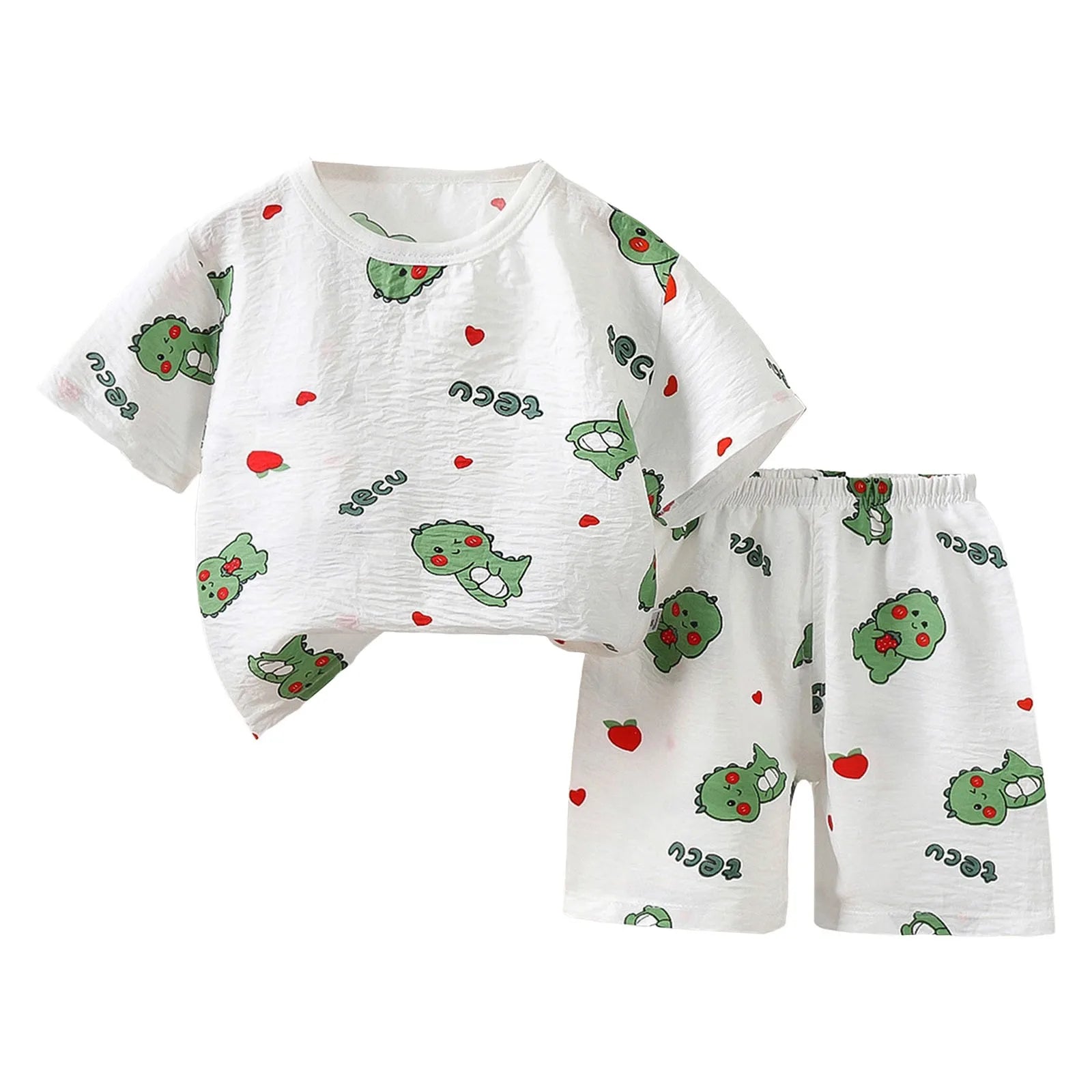 Baby Boy Set Summer Boys Short Sleeved Shorts Loose Stylish Two Piece Suits Girls Short Sleeved Suits Home Clothes 한국 아동복 2025