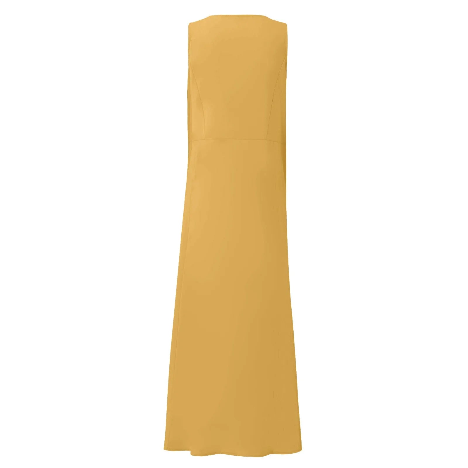 Women Cotton linen dress Fashion Simple beach dresses Solid Color Sleeveless Long skirt With pocket vestidos veranos moda 2024