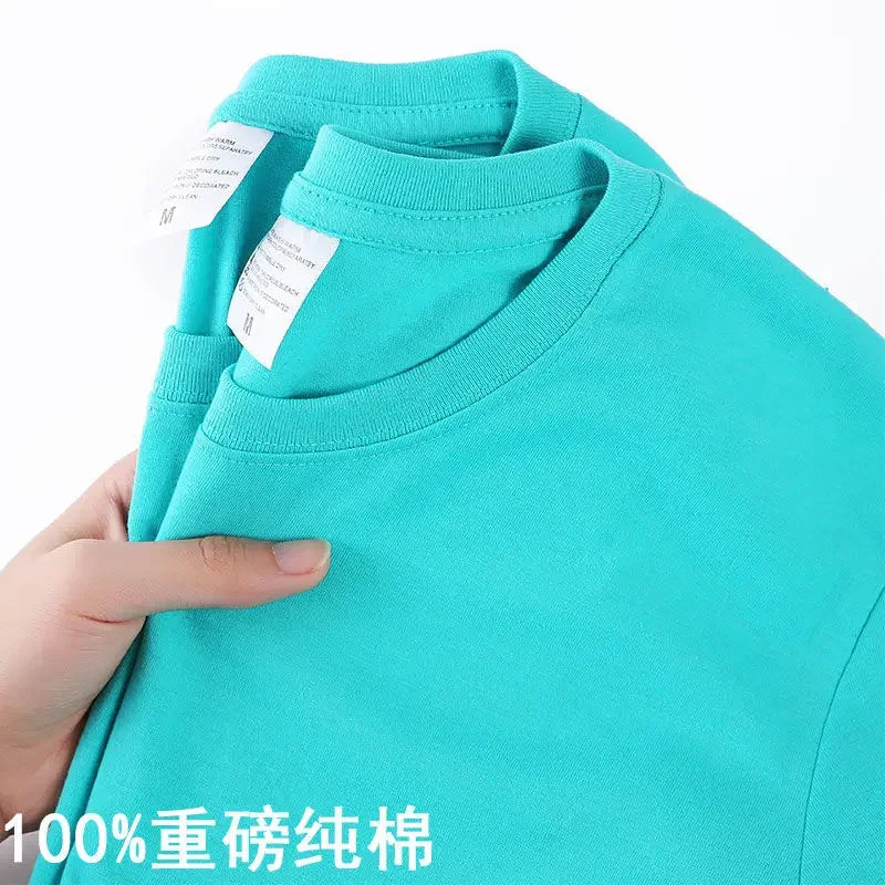 100% Cotton Short-Sleeve T-Shirt - Casual O-Neck Unisex Tee