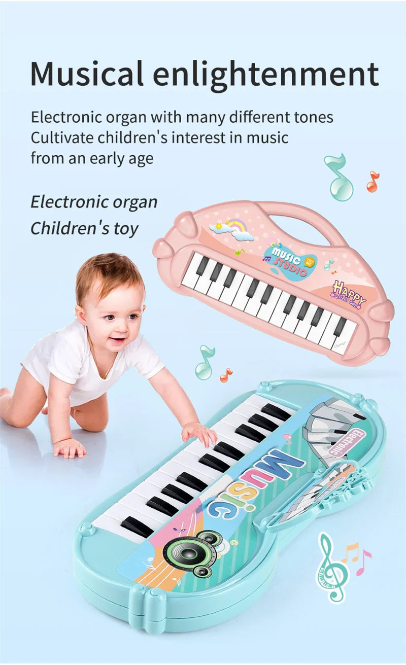 Electronic Piano Toys 13 Key Portable Music Piano Toy Electronic Musical Instrument Toys Multifunctional Kids Music Learning Toy