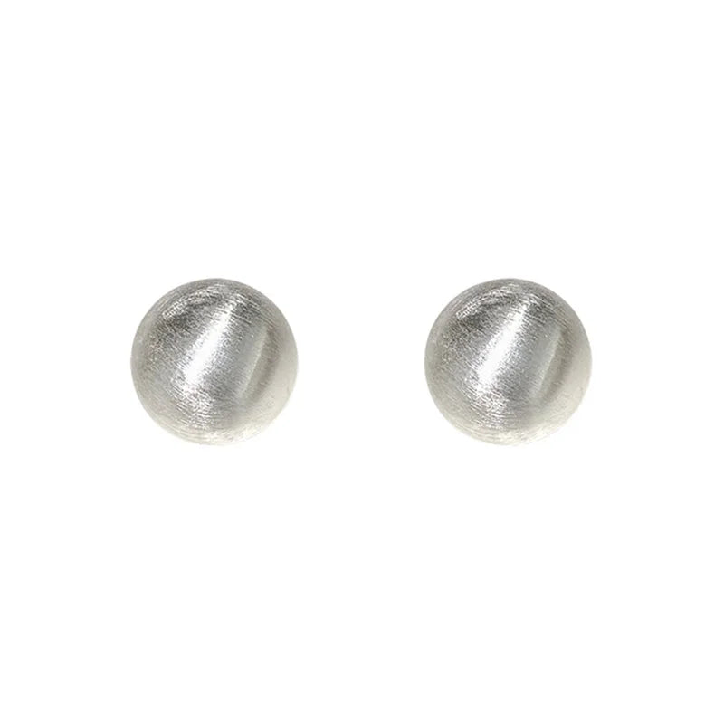 Luxurious Design Brushed Frosted Metal Semicircle Earrings 2025 New Jewelry For Women'S Christmas Fashion Accessories