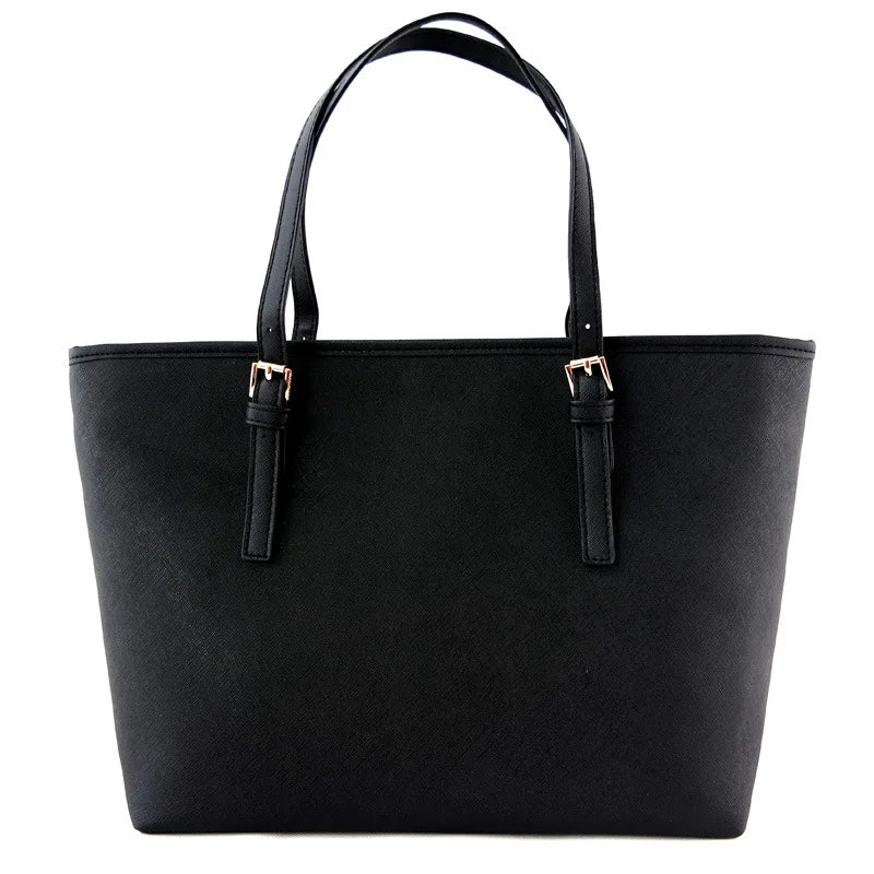 VKJF Women's Casual Tote Bag - PU Leather Shoulder Crossbody Bag