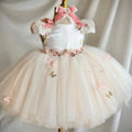Lace Appliqued Flower Girls Dress First Communion Dresses Customized Birthday Pageant Gowns Princess Christmas Party Dress