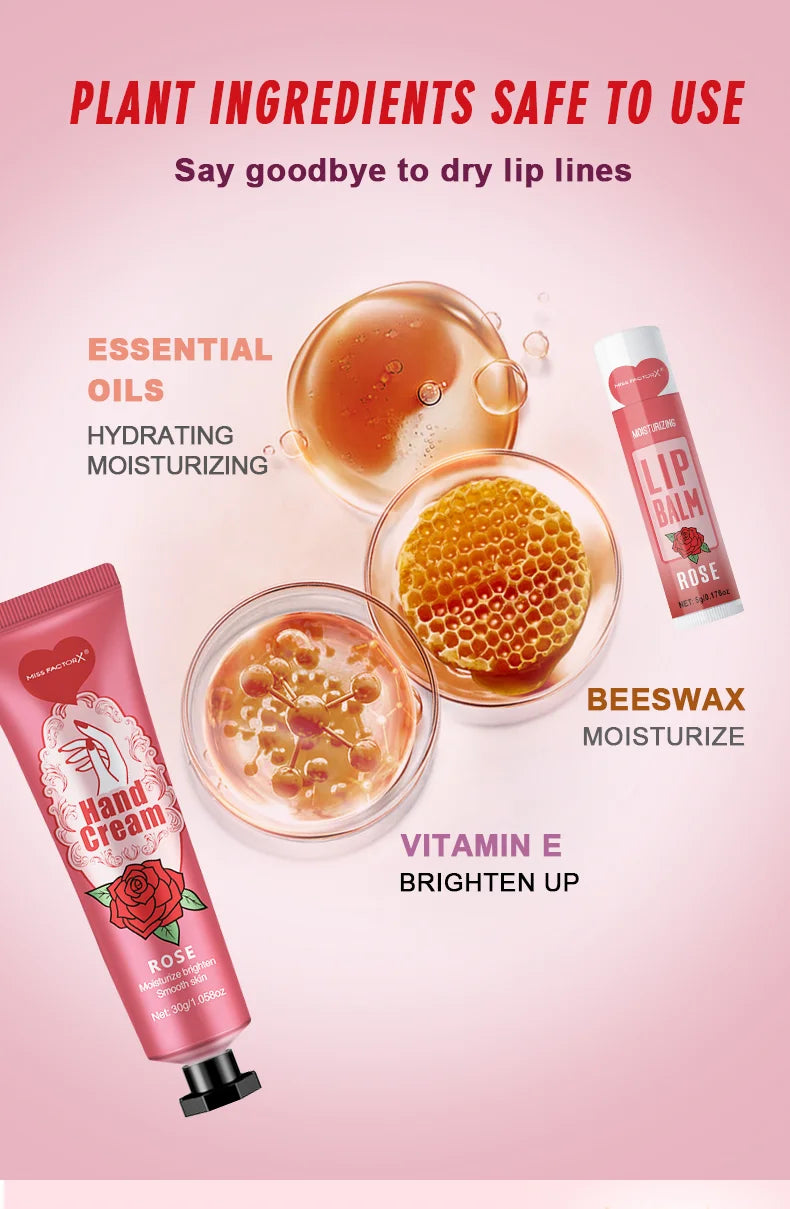 24PCS/Box Lip Balm in Bulk, Hand Cream in Bulk Thank You Card and Red Gauze Bag, Wedding Gift to Guests, Christmas and New Year