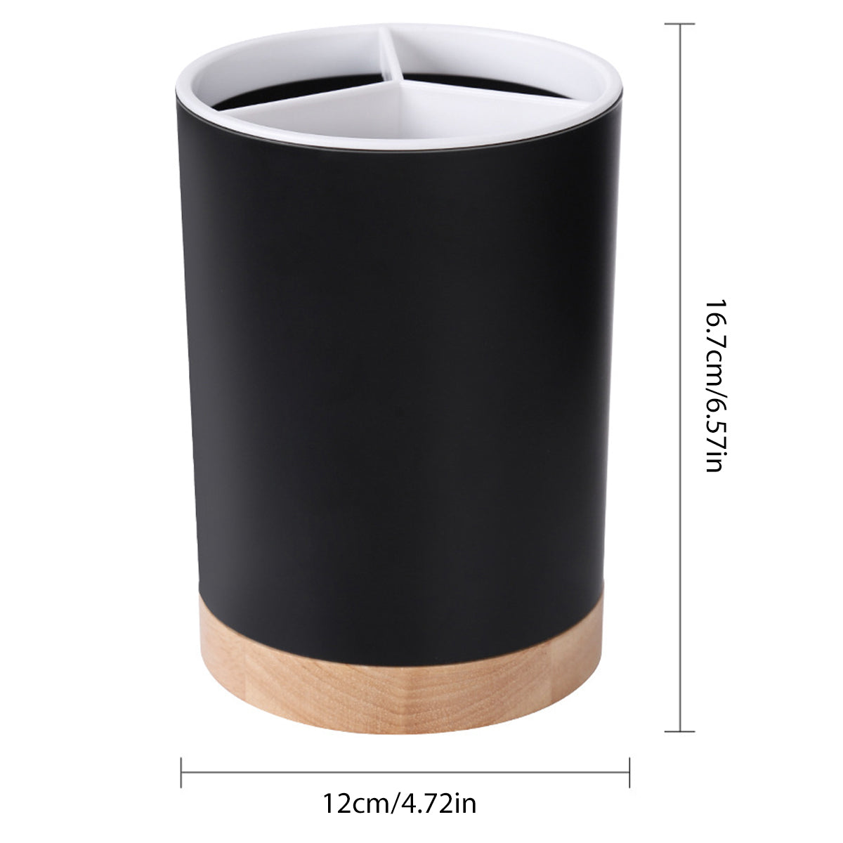 Cubo de almacenamiento de vajilla de cocina, soporte para utensilios, escurridor de cubiertos, estante de almacenamiento de palillos y cucharas de plástico, desmontable con 3 divisiones