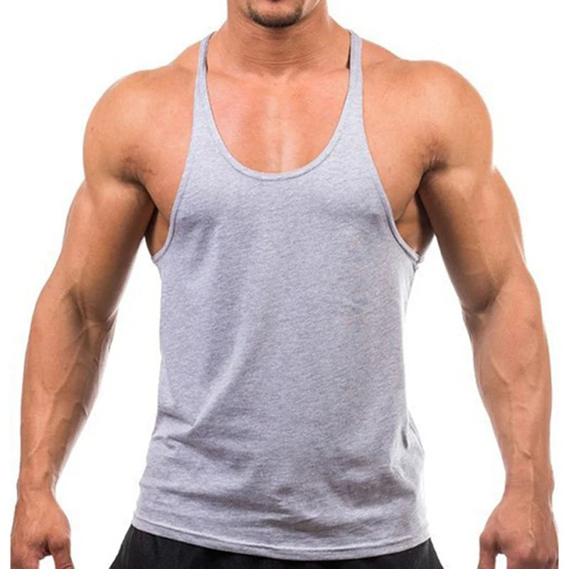 2023 New Bodybuilding Brand Jogger Gym Singlet Training Bodybuilding Tank Top Vest Shirt Sleeveless Fitness Cotton Shirt For Men
