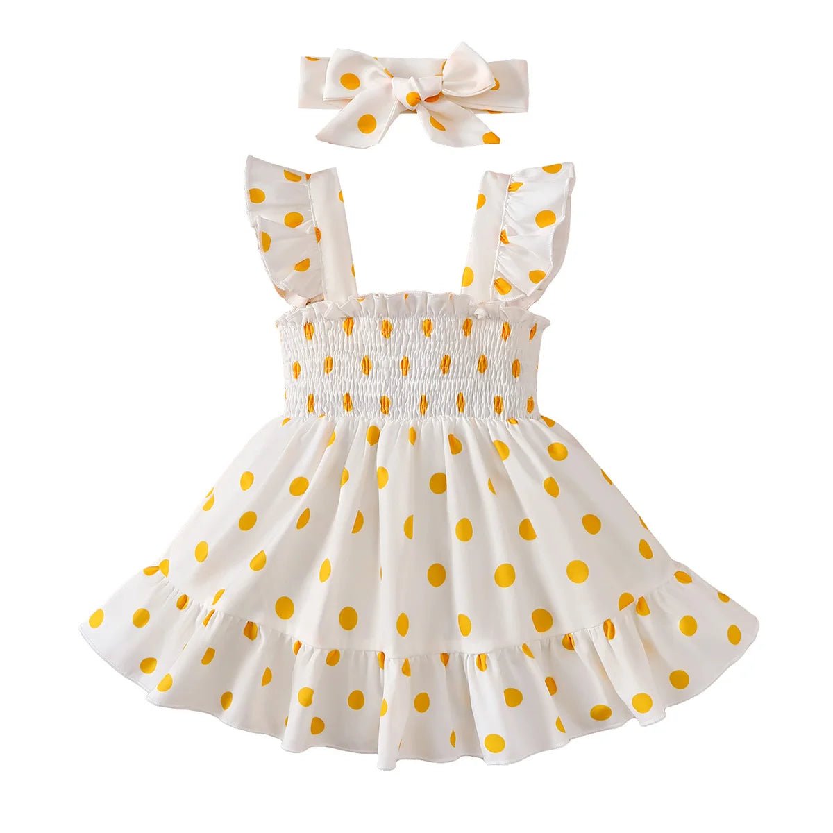 Infant Baby Girl Dot Slip Dress Set With Headband Blue 2 Piece For 3 To 24 Months Summer Princess Outfit