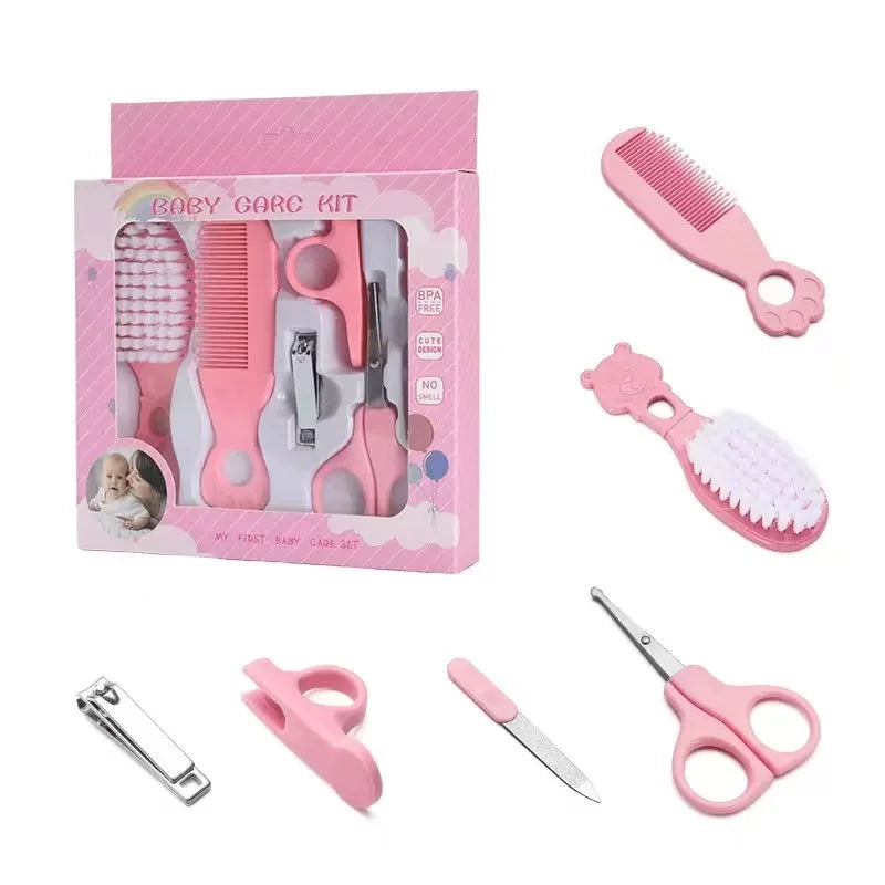 Baby Grooming Kit For Newborns BPA Free Safe Tools Comb Brush Nail Clippers Scissors