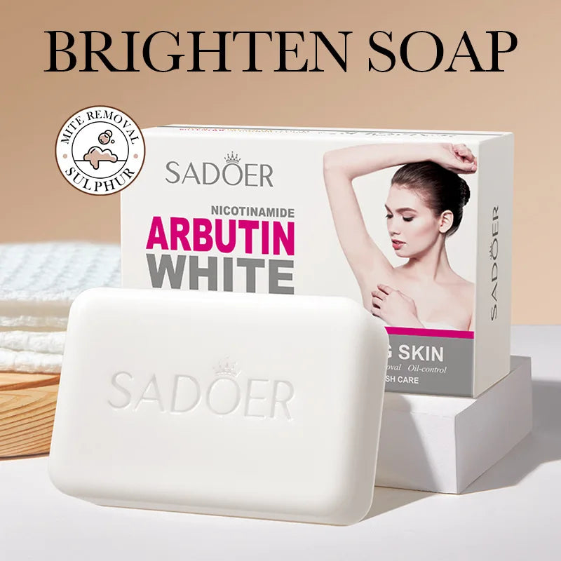 SADOER Niacinamide Arbutin Facial Soap - Moisturizing Brightening Bar