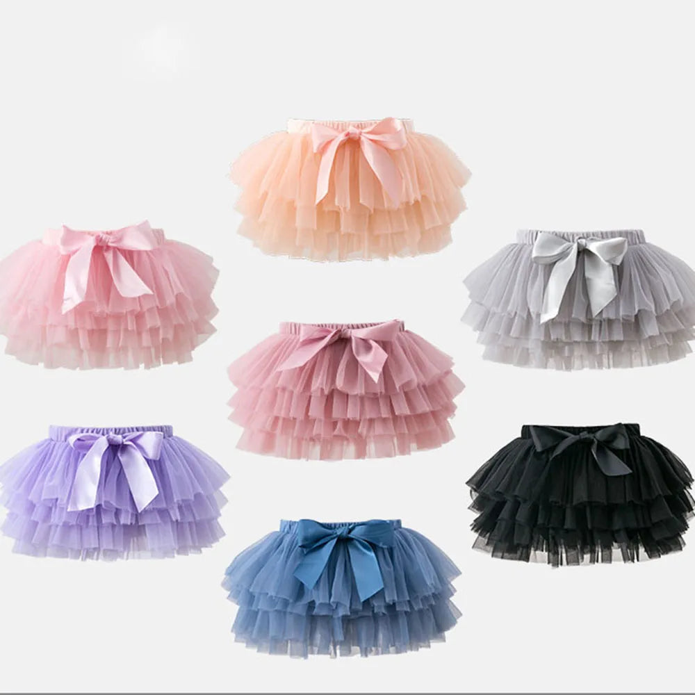 Rainbow Tulle Girls Tutu Skirt Princess Pettiskirt Baby Ballet Party Performance Clothes Newborn Photography Outfit for Kids