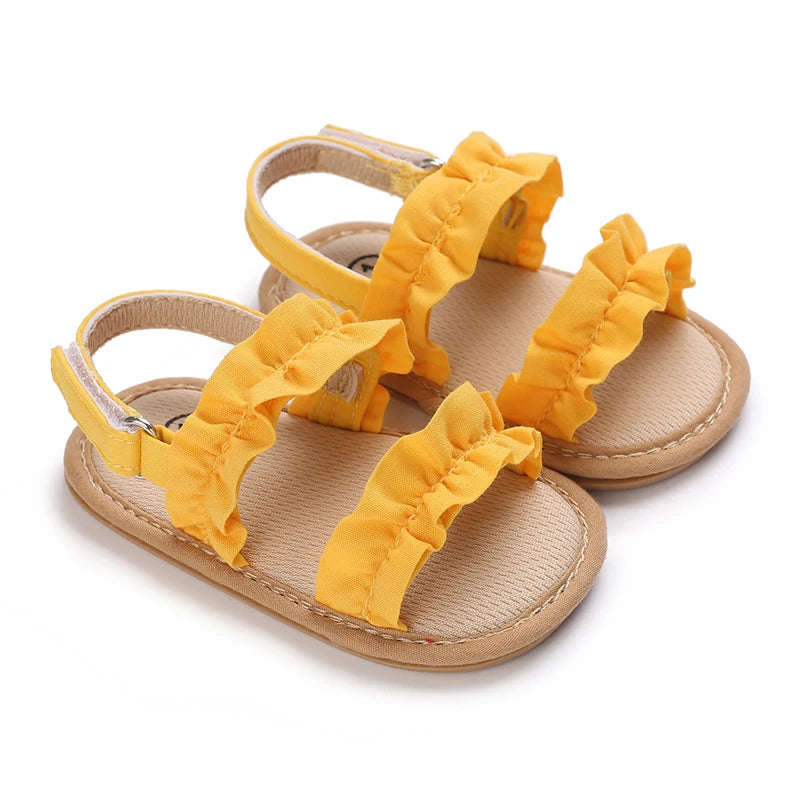 Baby Girls Butterfly Bow Pre-Walker Sandals - Soft Summer Footwear